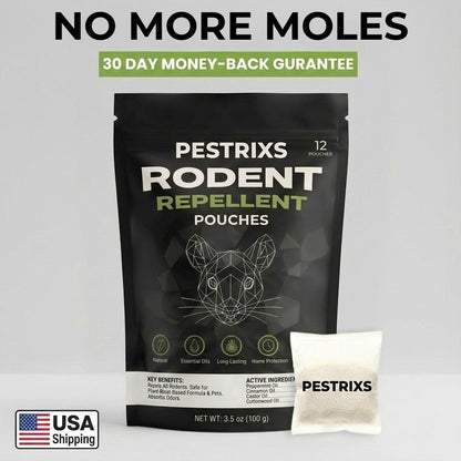 Drop These Pouches Down The Holes Before Moles Ruin Your Lawn & Sink Your Deck.