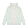 MOMUAN Polka Dot Big Zipper Hoodie Cardigan